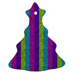 Glitter Strips Christmas Tree Ornament (two Sides) by Sparkle