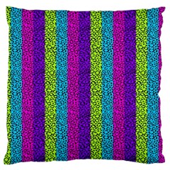 Glitter Strips Large Cushion Case (two Sides) by Sparkle