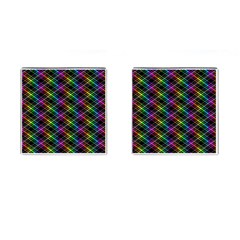 Rainbow Sparks Cufflinks (square) by Sparkle