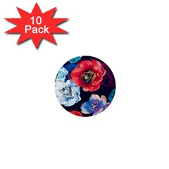 Flowers Pattern 1  Mini Buttons (10 Pack) 