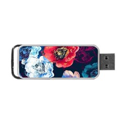 Flowers Pattern Portable Usb Flash (two Sides) by Sparkle