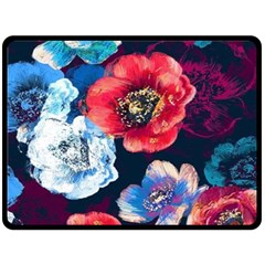 Flowers Pattern Double Sided Fleece Blanket (large)  by Sparkle