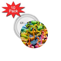 Rainbow Flamingos 1.75  Buttons (10 pack)