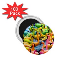 Rainbow Flamingos 1 75  Magnets (100 Pack)  by Sparkle