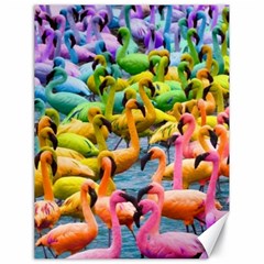 Rainbow Flamingos Canvas 18  x 24 