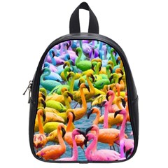 Rainbow Flamingos School Bag (Small)