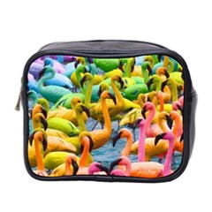 Rainbow Flamingos Mini Toiletries Bag (Two Sides)