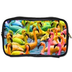 Rainbow Flamingos Toiletries Bag (One Side)