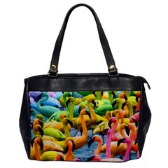 Rainbow Flamingos Oversize Office Handbag by Sparkle