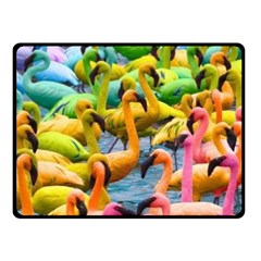 Rainbow Flamingos Fleece Blanket (Small)