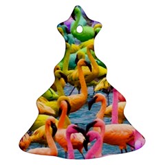 Rainbow Flamingos Ornament (Christmas Tree) 