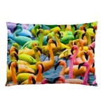 Rainbow Flamingos Pillow Case (Two Sides) Back
