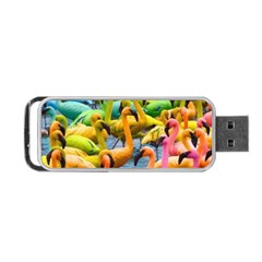 Rainbow Flamingos Portable Usb Flash (one Side) by Sparkle