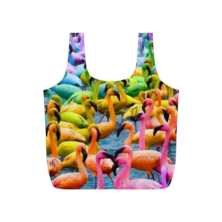 Rainbow Flamingos Full Print Recycle Bag (S)