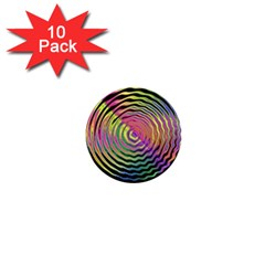 Rainbowwaves 1  Mini Magnet (10 Pack) 