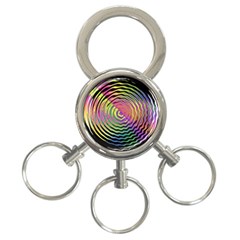 Rainbowwaves 3-ring Key Chain