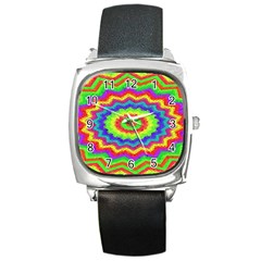Masaic Colorflower Square Metal Watch