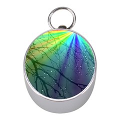 Rainbow Rain Mini Silver Compasses by Sparkle