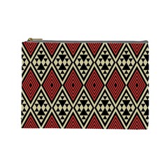 Motif Boho Style Geometric Cosmetic Bag (large) by tmsartbazaar