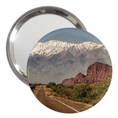 Empty Highway Landscape, La Rioja, Argentina 3  Handbag Mirrors by dflcprintsclothing