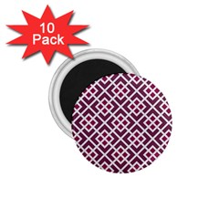 Two Tone Lattice Pattern 1 75  Magnets (10 Pack)  by kellehco