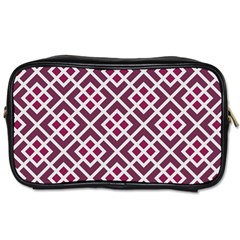 Two Tone Lattice Pattern Toiletries Bag (two Sides) by kellehco