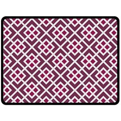 Two Tone Lattice Pattern Fleece Blanket (large)  by kellehco