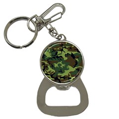 Forest Camo Pattern, Army Themed Design, Soldier Bottle Opener Key Chain by Casemiro