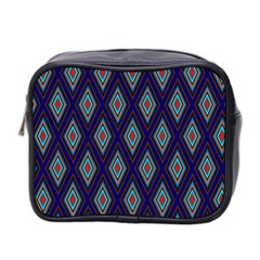 Colorful Diamonds Pattern3 Mini Toiletries Bag (two Sides) by bloomingvinedesign