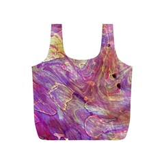 Marbling Abstract Layers Full Print Recycle Bag (s) by kaleidomarblingart