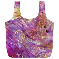 Marbling Abstract Layers Full Print Recycle Bag (xl) by kaleidomarblingart