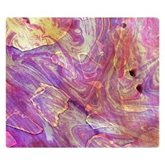 Marbling Abstract Layers Double Sided Flano Blanket (small)  by kaleidomarblingart