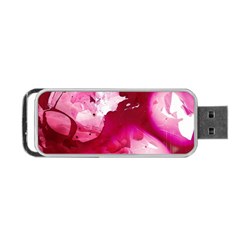 Peonie On Marbling Patterns Portable Usb Flash (one Side) by kaleidomarblingart