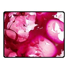 Peonie On Marbling Patterns Double Sided Fleece Blanket (small)  by kaleidomarblingart