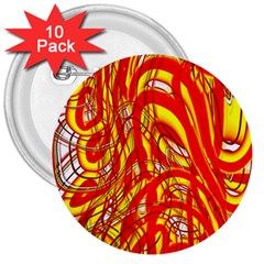 Fire On The Sun 3  Buttons (10 Pack)  by ScottFreeArt