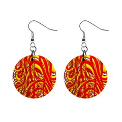 Fire On The Sun Mini Button Earrings by ScottFreeArt