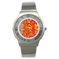 Fire On The Sun Stainless Steel Watch by ScottFreeArt