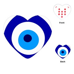 Evil Eye Playing Cards Single Design (heart) by abbeyz71