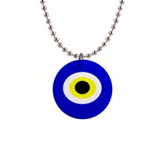 Evil Eye 1  Button Necklace by abbeyz71