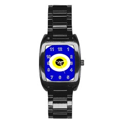 Evil Eye Stainless Steel Barrel Watch