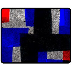 Abstract Tiles  Double Sided Fleece Blanket (medium)  by essentialimage