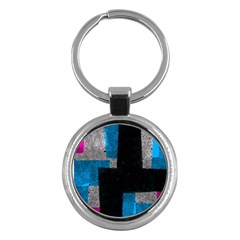 Abstract Tiles Key Chain (round) by essentialimage