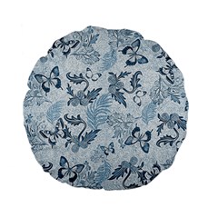 Nature Blue Pattern Standard 15  Premium Flano Round Cushions