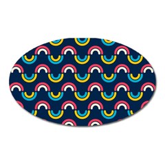 Geo Rainbow Stroke Oval Magnet