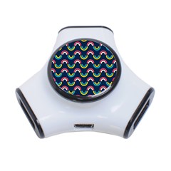 Geo Rainbow Stroke 3-Port USB Hub