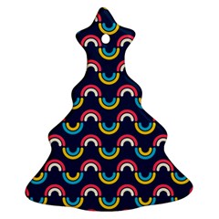 Geo Rainbow Stroke Christmas Tree Ornament (Two Sides)