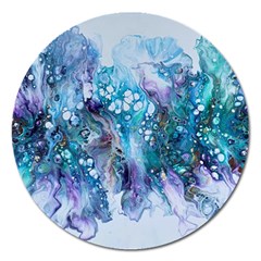 Sea Anemone Magnet 5  (round) by CKArtCreations