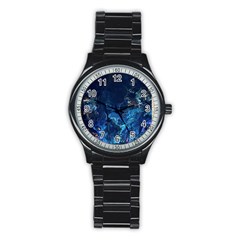  Coral Reef Stainless Steel Round Watch