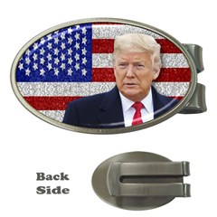 Trump President Sticker Design Money Clips (oval)  by dflcprintsclothing