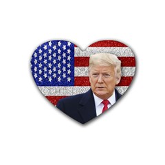 Trump President Sticker Design Heart Coaster (4 Pack) 